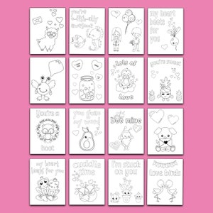 16 - Valentine Coloring Pages 8.5 x11