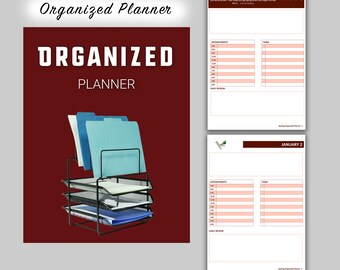 Daily Digital Organized Planner | Printable Organizational Tool | PDF Daily Planner