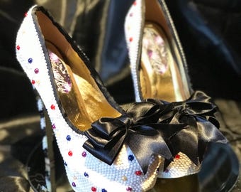 MAD HATTER Heels | Alice Themed Shoes | Fantasy High Heels | She’s Mad As A Hatter! Alice In Wonderland Inspired Handmade High Heels