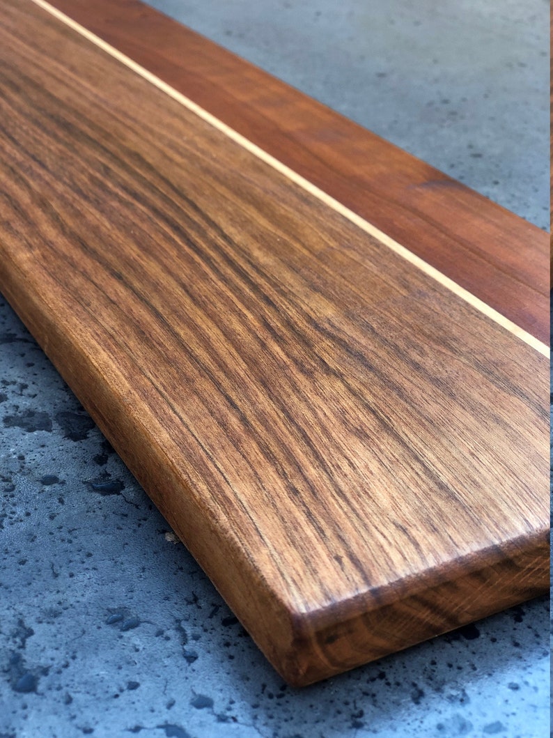 Handmade walnut maple and cherry cutting board | Etsy