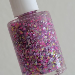 Blissful Burst - Confetti Glitter Topper Nail Polish - Spring Collection - Indie Nail Lacquer