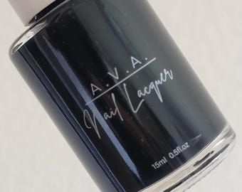 Black Flame Solid Black Nail Polish | Classic Black Nails | Gothic Witchy Nail Polish | Halloween & Fall Indie Polish | Long-Lasting Shine
