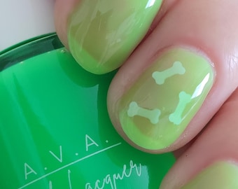 Gelatinous Cube – Limited Edition Roll For Color Collection - Neon Green Jelly Nail Polish - Black Light Reactive - D&D Inspired