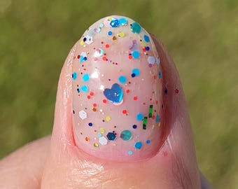 Sun, Sin & Sparkle - Neon Glitter Nail Polish Glitter Topper - Summer Collection - Indie Nail Polish - A.V.A. Lacquer