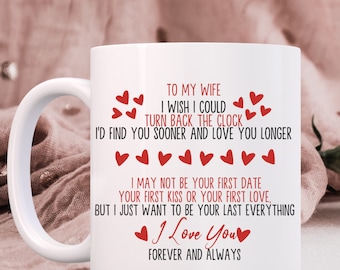 15oz Personalized Coffee Mug | To My Wife I Love You Forever and Always | Custom Coffee Cup for Husband or Wife | Romantic Couple Gift