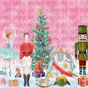 Pink Nussknacker Ballett Weihnachten Tumbler Wrap - 20 Unzen Skinny Gerade Tumbler Wrap Digitaler Download PNG Sublimation