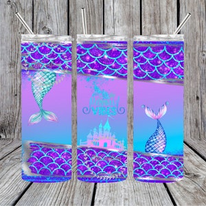 Mermaid 20oz Personalized Tumbler, Mermaid Tumbler, Rainbow Mermaid, Mermaid Vibes, Mermaid Castle, Personalized tumbler