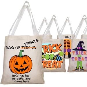 Trick-or-Treat Tote Bag, Halloween Candy Bag, Halloween Tote, Trick or Treat Bag, Child Halloween Bag, Kid's Trick or Treat Candy Bag