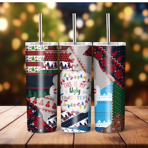 Ugly Christmas Sweater 20oz Tumbler: Funny Holiday Cup