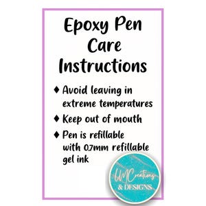 Custom Epoxy Glitter Pen | Handmade Refillable Gel Pen | Unique Gift for Teacher or Coworker | Queen Bee & Football Designs Available image 7