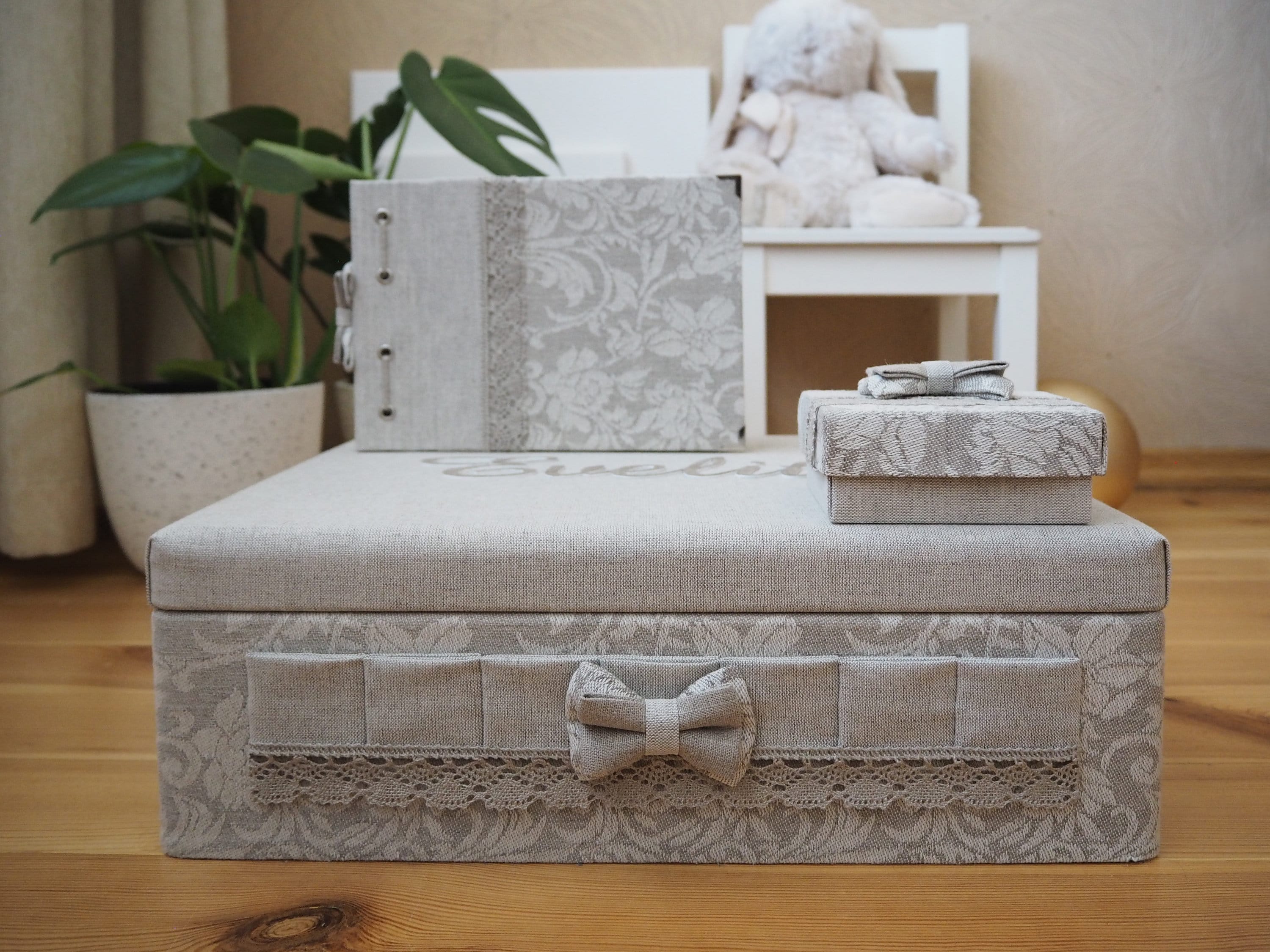 Personalised Handmade Wooden Linen Keepsake Box Baby Toddler Etsy