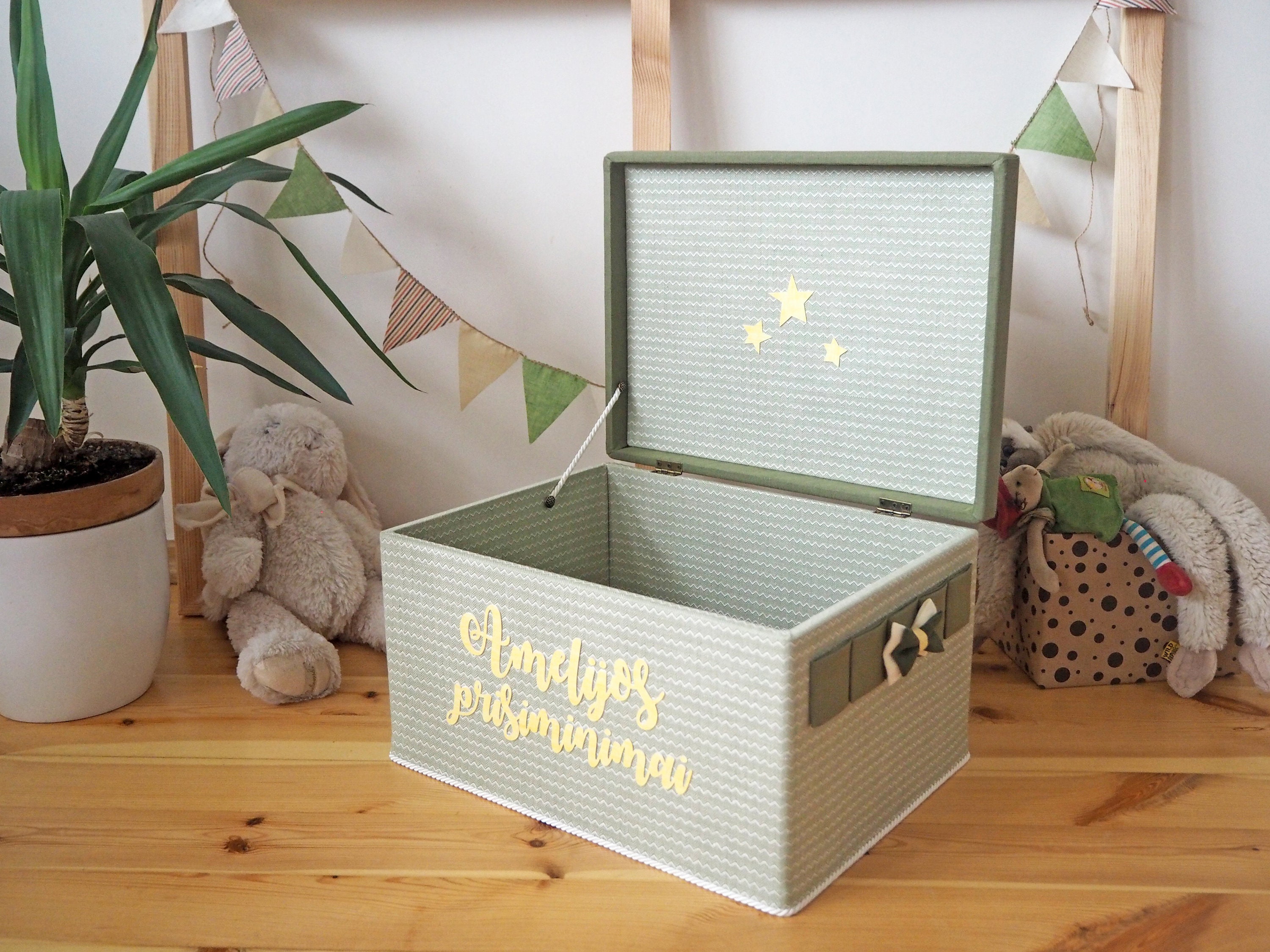 Personalised Handmade Wooden Linen Keepsake Box Baby Toddler Etsy