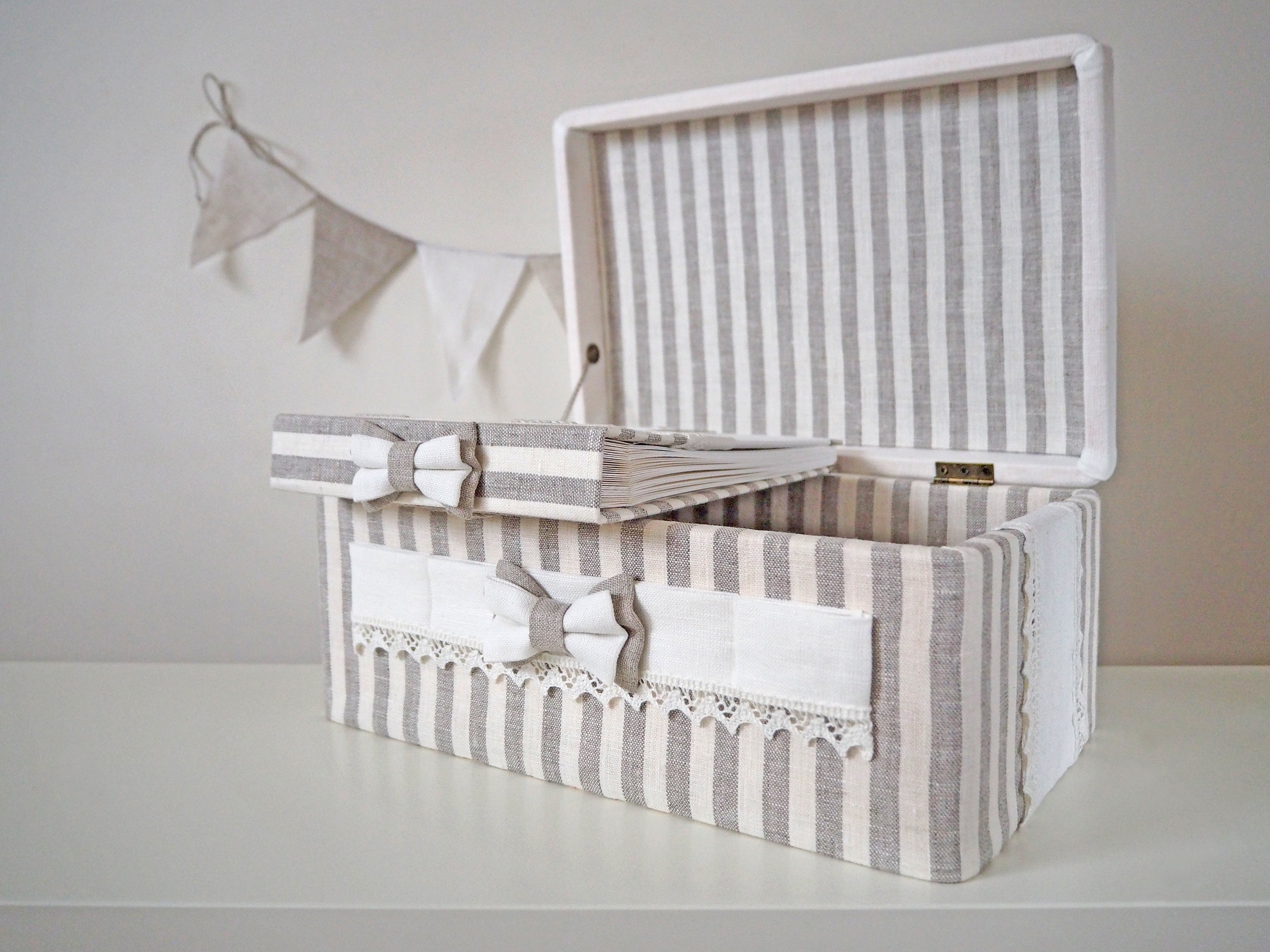 Handmade Wooden Linen Keepsake Box Baby Toddler Child Memory Etsy