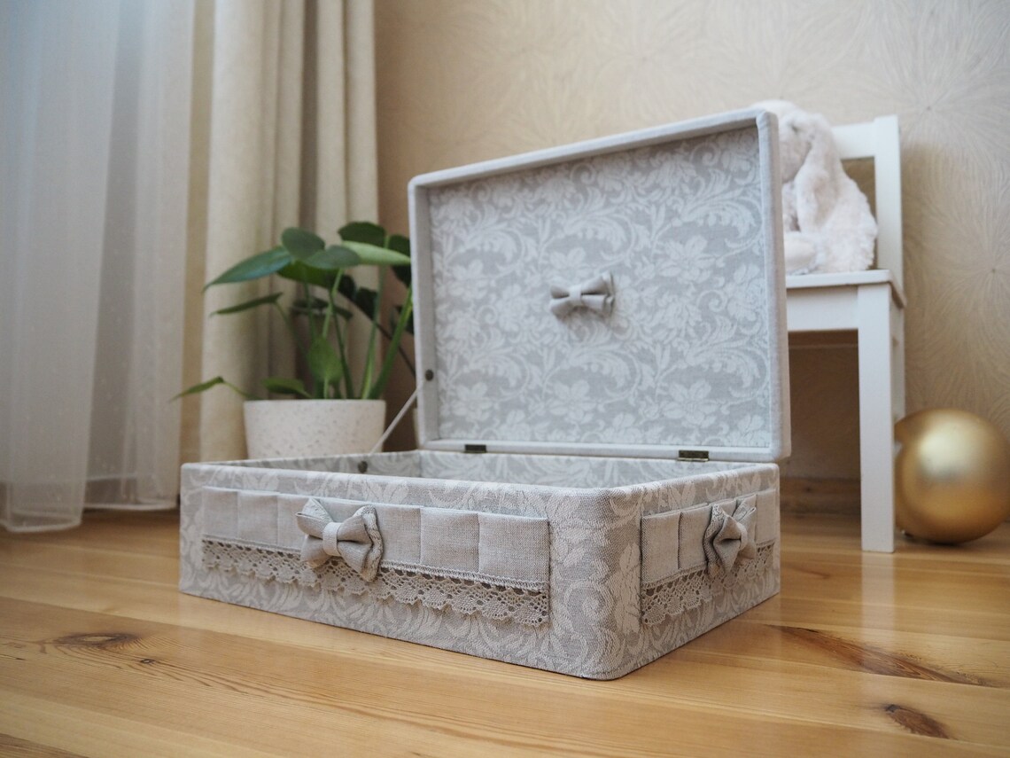 Personalised Handmade Wooden Linen Keepsake Box Baby Toddler Etsy