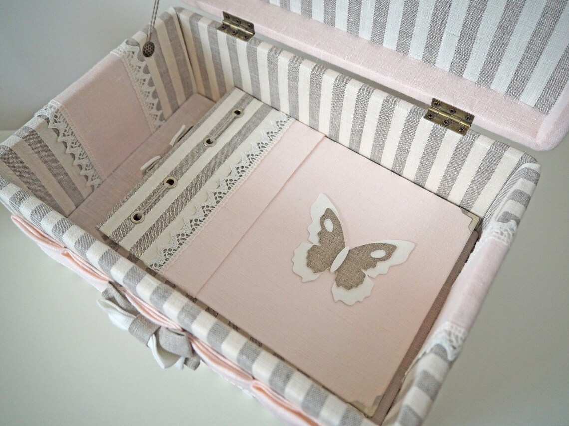 Handmade Wooden Linen Keepsake Box Baby Toddler Child Memory Etsy