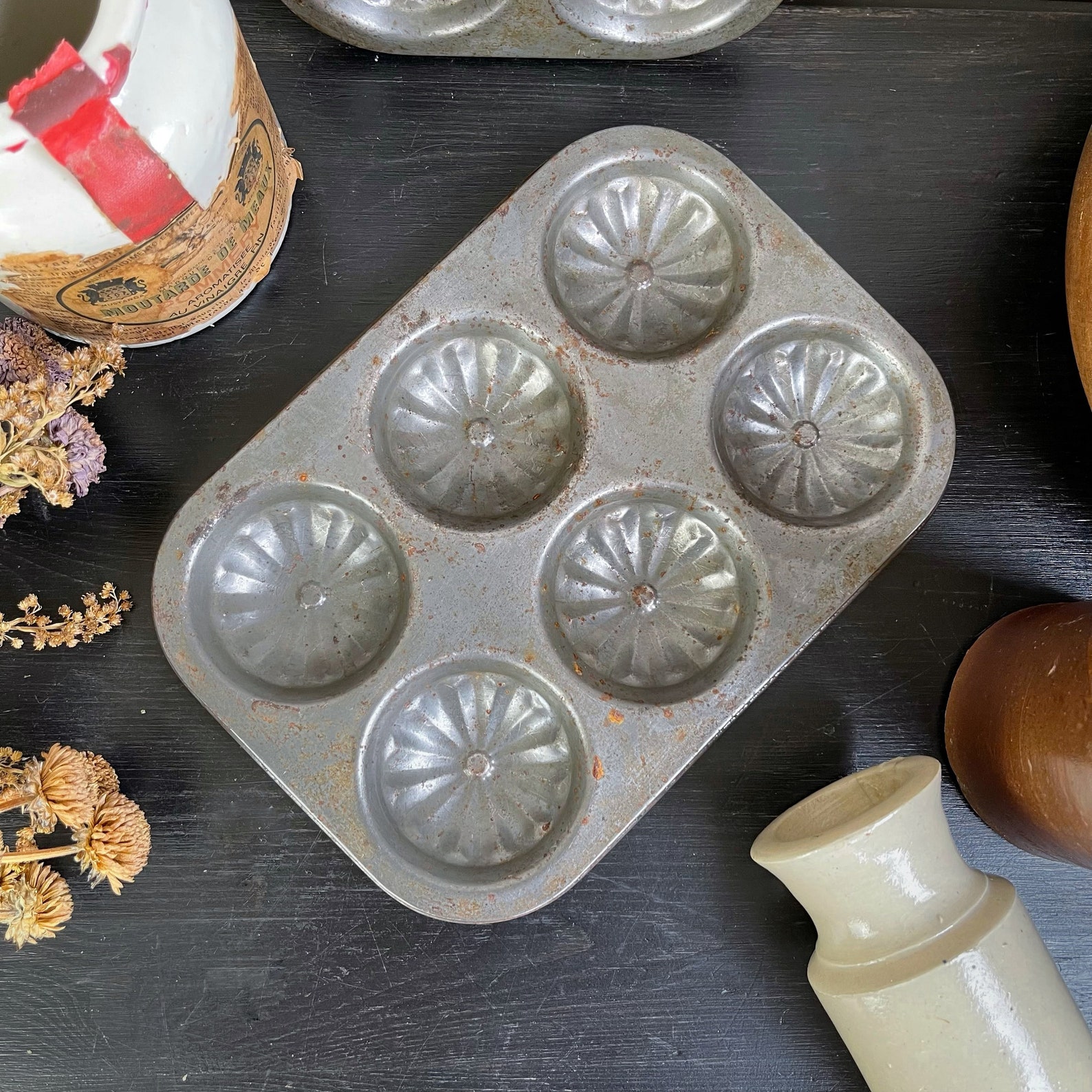 Beautiful French Madeleine Cake Tray / Rustic Baking Tin / Etsy