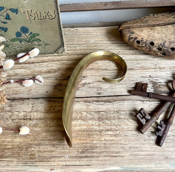 Antique Solid Brass Shoe Horn Gem