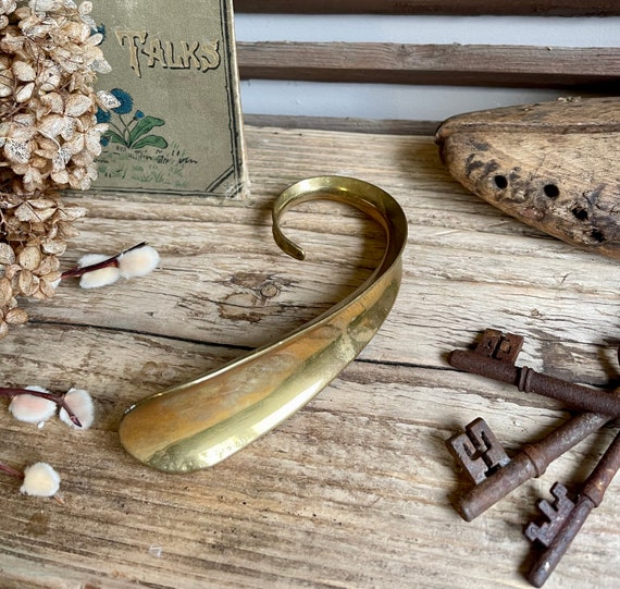 Antique Solid Brass Shoe Horn Gem