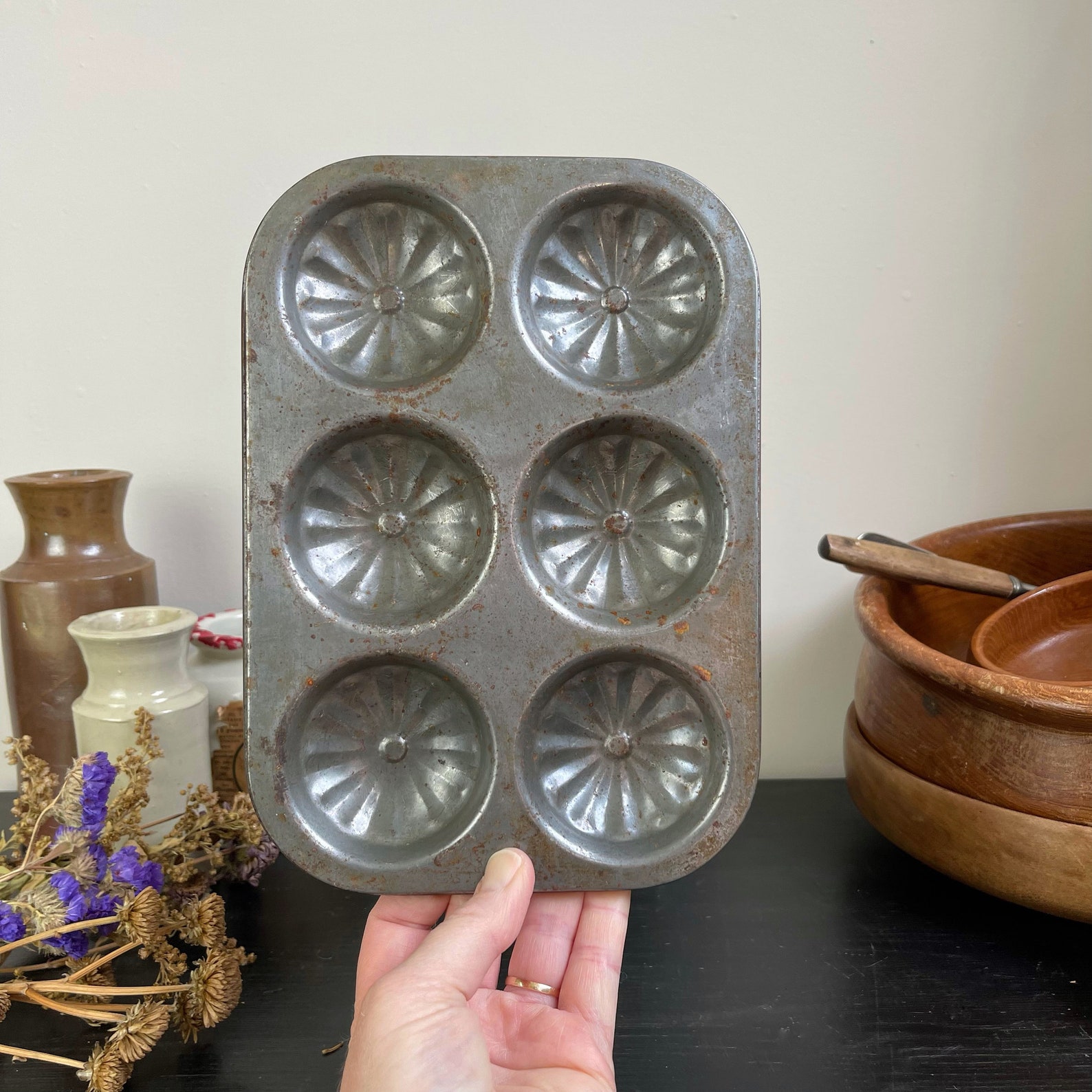 Beautiful French Madeleine Cake Tray / Rustic Baking Tin / Etsy