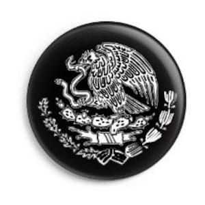 Mystic Mexico Eagle&#39; Snake&#39; Neofolk style - Button