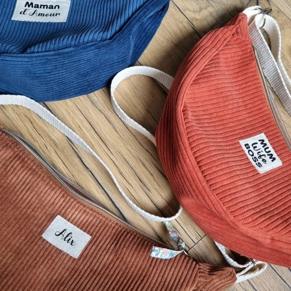 Petit Sac Bandoulière Velours Côtelé Femme - Bandoulière Réglable - Sac Portable Tendance Voyage Quotidien