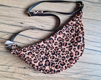 Customizable Half-Moon Fanny Pack, Corduroy & Cotton, Handmade Belt Bag, Unique Gift for Women and Juniors, 6 Designs to Choose From