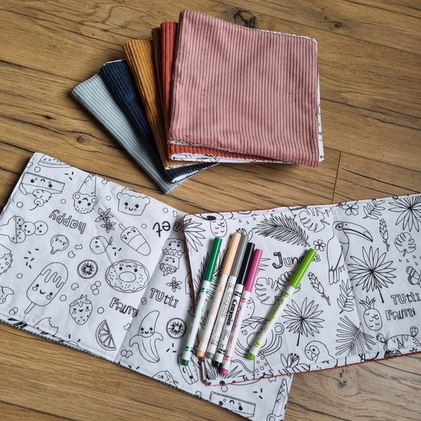 Cahier ou pochette de coloriage lavable et réutilisable pour enfant ou bébé