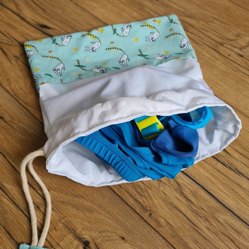 Waterproof animal swimming pool bag for children Lémuriens