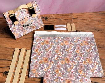 DIY Insulated Lunch Bag Sewing Kit | Waterproof Fabric Cutouts | Easy Handmade Lunch Bag | Gift for Beginner Sewers