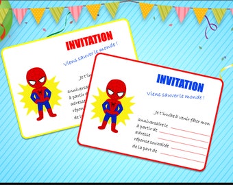 Carte D Anniversaire De Marvel Etsy