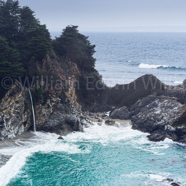 McWay Falls, Big Sur photography, Waterfall print, Julia Pfeiffer Burns State Park Big Sur Art