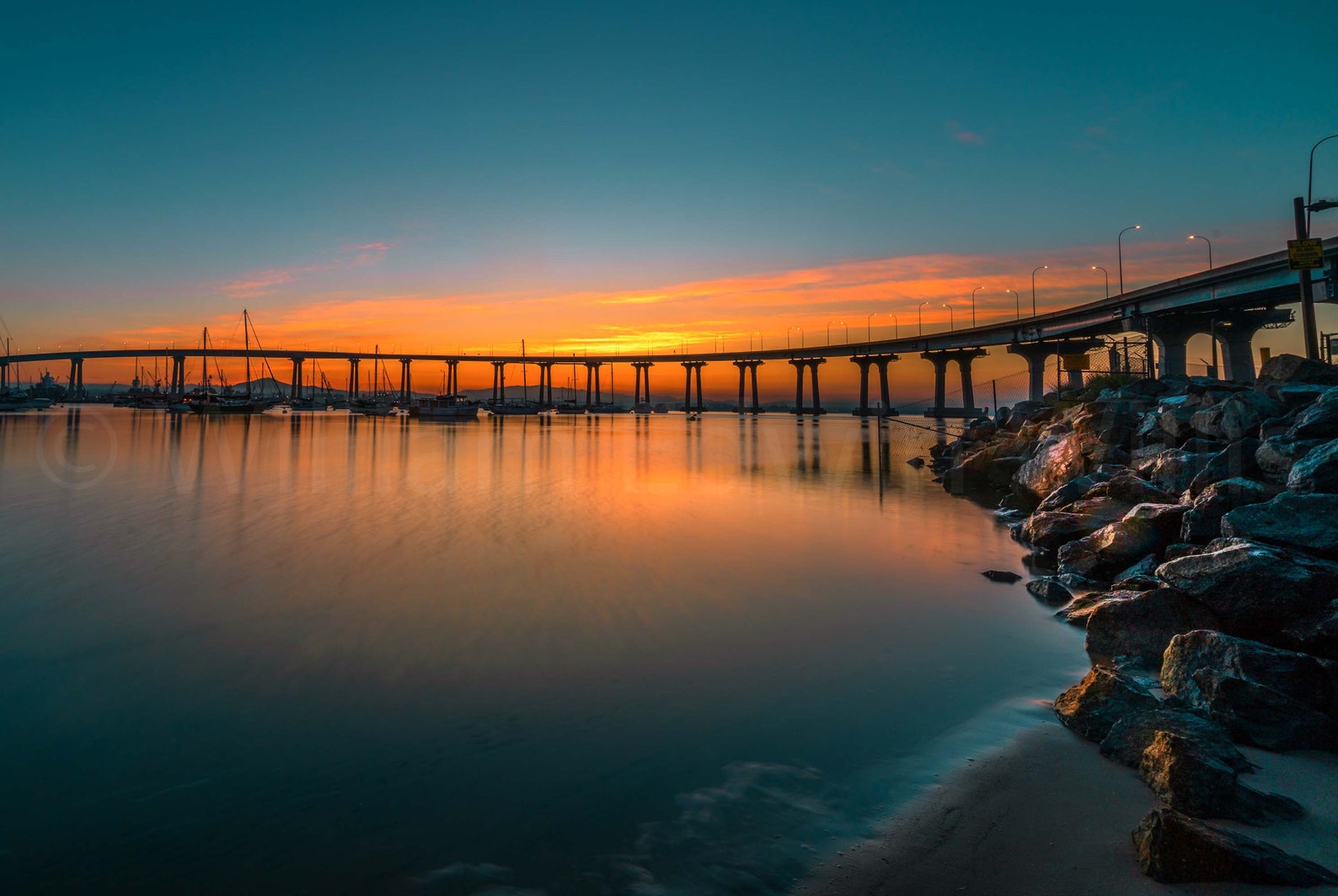 Coronado Bridge San Diego photography print sunrise Southern Etsy