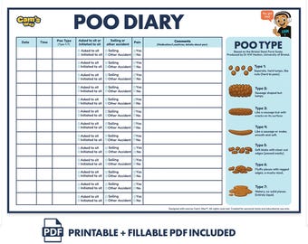 Afdrukbaar poeptracker, poepdagboek invulbare pdf, toiletlogboek kinderen, tabel zindelijkheidstraining, stoelgangtracker, ondersteuning autisme toiletgang