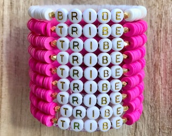 Bride Tribe • Bride Squad Bracelet • Bachelorette Party Gifts • Bridesmaids Gift • Bachelorette Party Ideas • Bachelorette Jewelry • Wedding