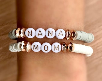 Mothers Day Custom Bracelet • Mom Bracelet • Nana Bracelet • Grandma Bracelet • Custom Name Jewelry • Kids Names Bracelet • Grandchildren