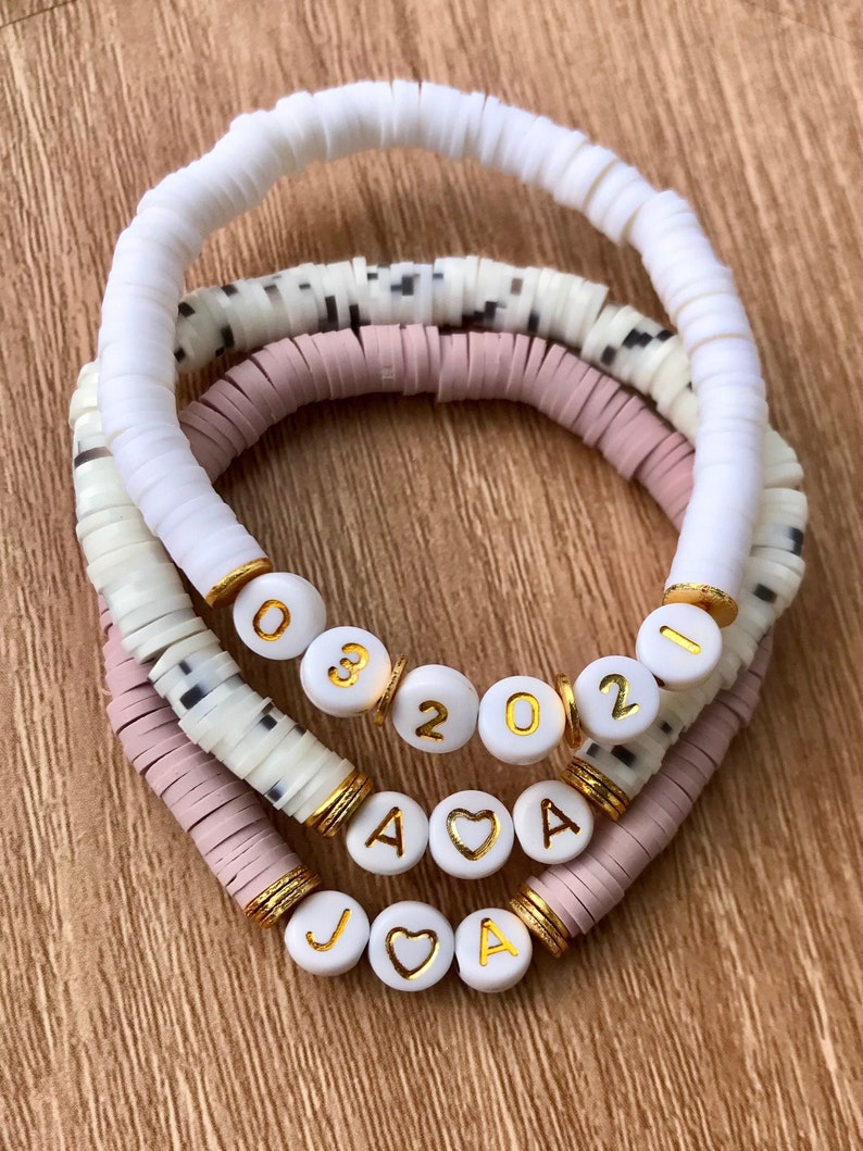 Couples Initials Bracelet Relationship Gift Anniversary Etsy