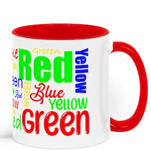 Taza de regalo de psicología de la prueba de Stroop / Cognitiva / Neurociencia / Neuropsicología / Psicólogo / Profesor / Estudiante / Profesor / Investigador /
