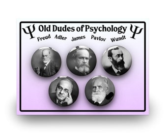 Speldbadges psychologie | Old Dudes of Psychology | Grappig | Student | Leraar | Leuk cadeau-idee | Accessoires | 32 mm | Snelle levering | Handgemaakt