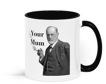 Cadeaumok psychologie | Grappige Freud-grap | Je moeder | Student | Leraar | Docent | Afstuderen | Cadeau-idee | Handgemaakt | Snelle levering | Grapje: