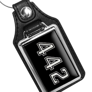 1964-1974 Compatible with Oldsmobile Cutlass 442 Engine Emblem Design Keychain Key Holder Key Ring for Men Heavy Duty Car Keyring for Women