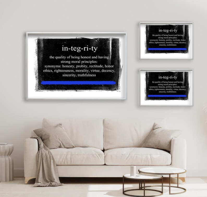 Thin Blue Line Definition of Integrity Law Enforcement Police Sheriff ...