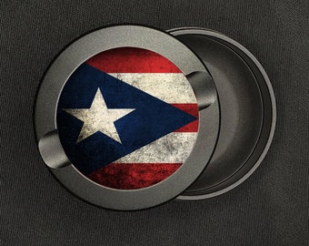 Metall-Zyn-Behälter lustig – Metall-Zyn-Halter – Zyn-Metalldose – Puerto-Rico-Flagge-Design – Elektrik – Muscle-Car – Metall-Zyn-Beuteldosen