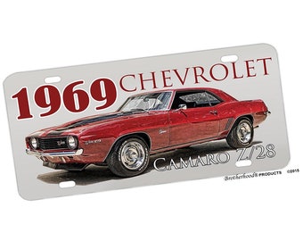 1969 Muscle Car Camaro Z/28 License Plate | Vanity Car Tag