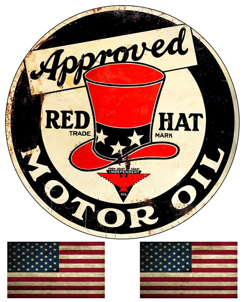 Motor Oil Gasoline Red Hats Neon Signs Light
