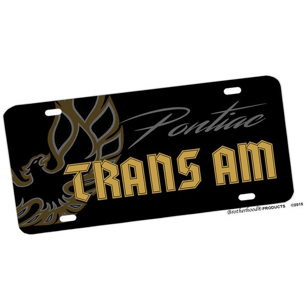 Pontiac Trans Am | Vanity License Plate | Vintage Car License Plate