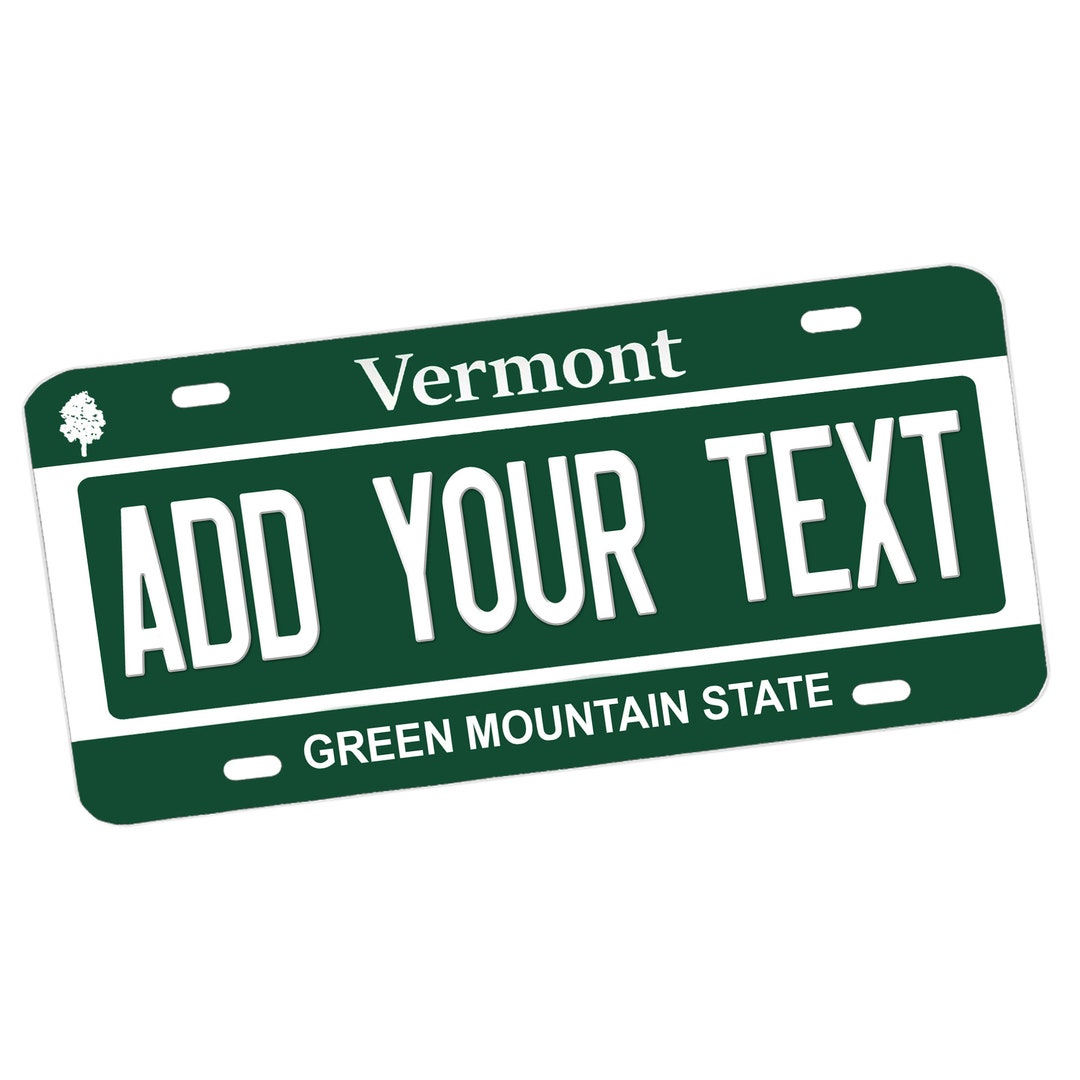 Vermont Custom Novelty Vanity License Plate / Metal Sign / Etsy