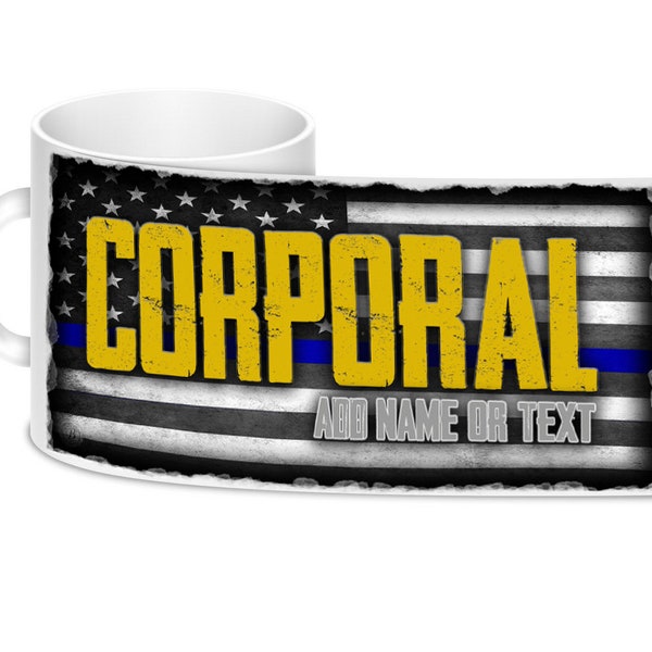 Personalized Police Corporal Coffee Mug | Police Officer Gift | Police Support | Police Coffee Mug | Police Gifts | Police Promotion