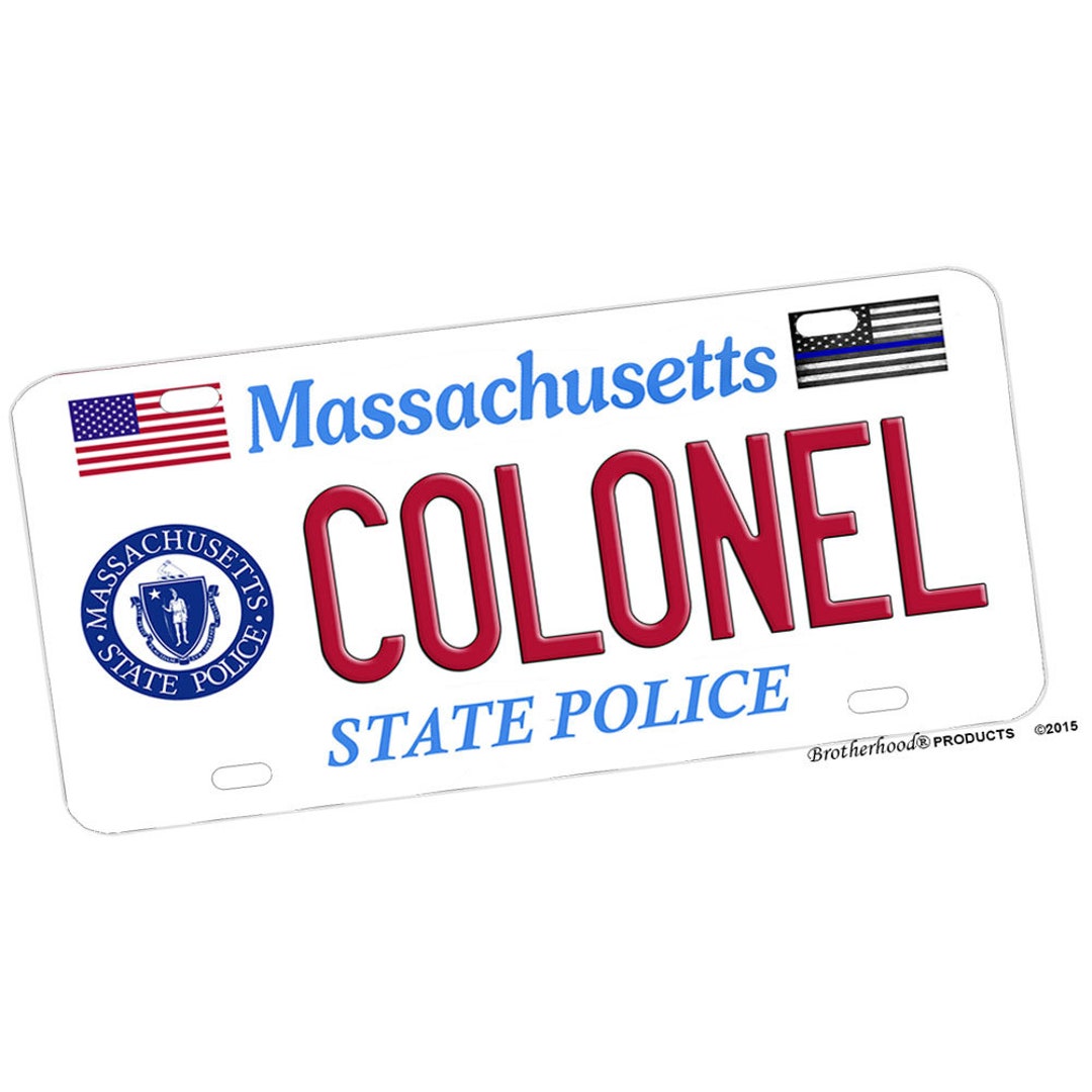 Colonol Massachusetts State Police License Plates Law Enforcement