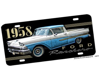 1958 Ford Ranchero Novelty License Plate | Car Wall Art