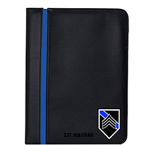 Personalized Law Enforcement Sergeant Padfolio Bundle | Thin Blue Line Police Sergeant | Deputy Gift | Police Gifts | Memo Pad Holder